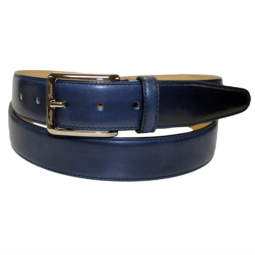 Emilio Franco 201 Leather Belt Navy