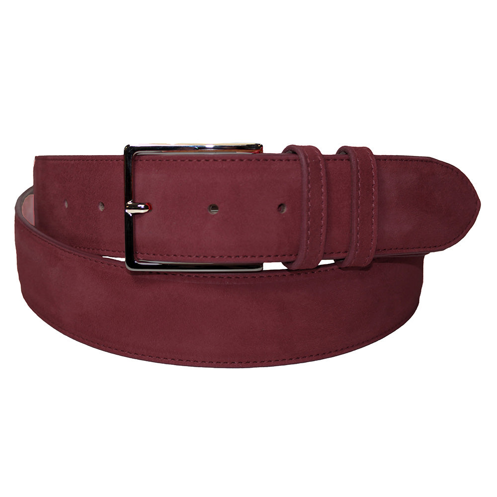 Emilio Franco 202 Suede Belt Burgundy