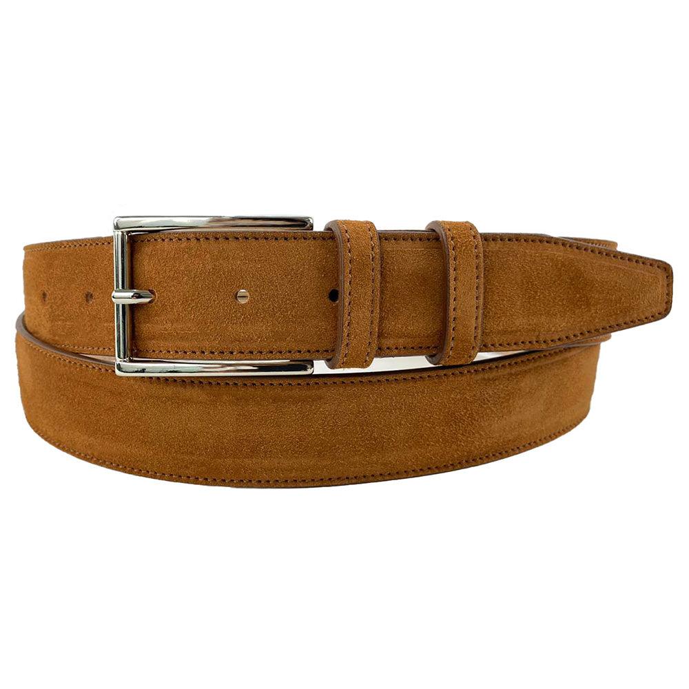 Emilio Franco 202 Suede Belt Cognac