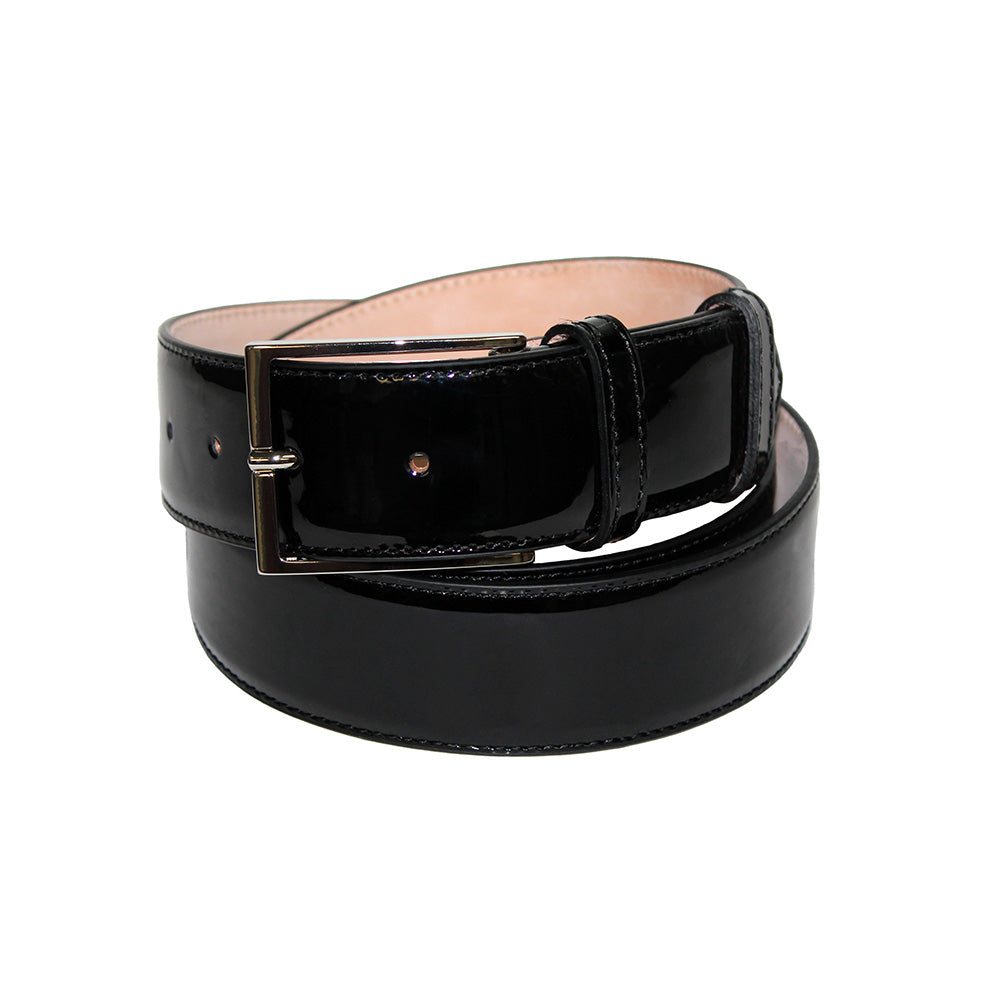 Emilio Franco 203 Patent Belt Black