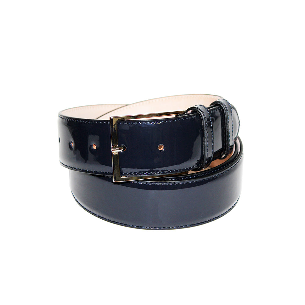 Emilio Franco 203 Patent Belt Navy