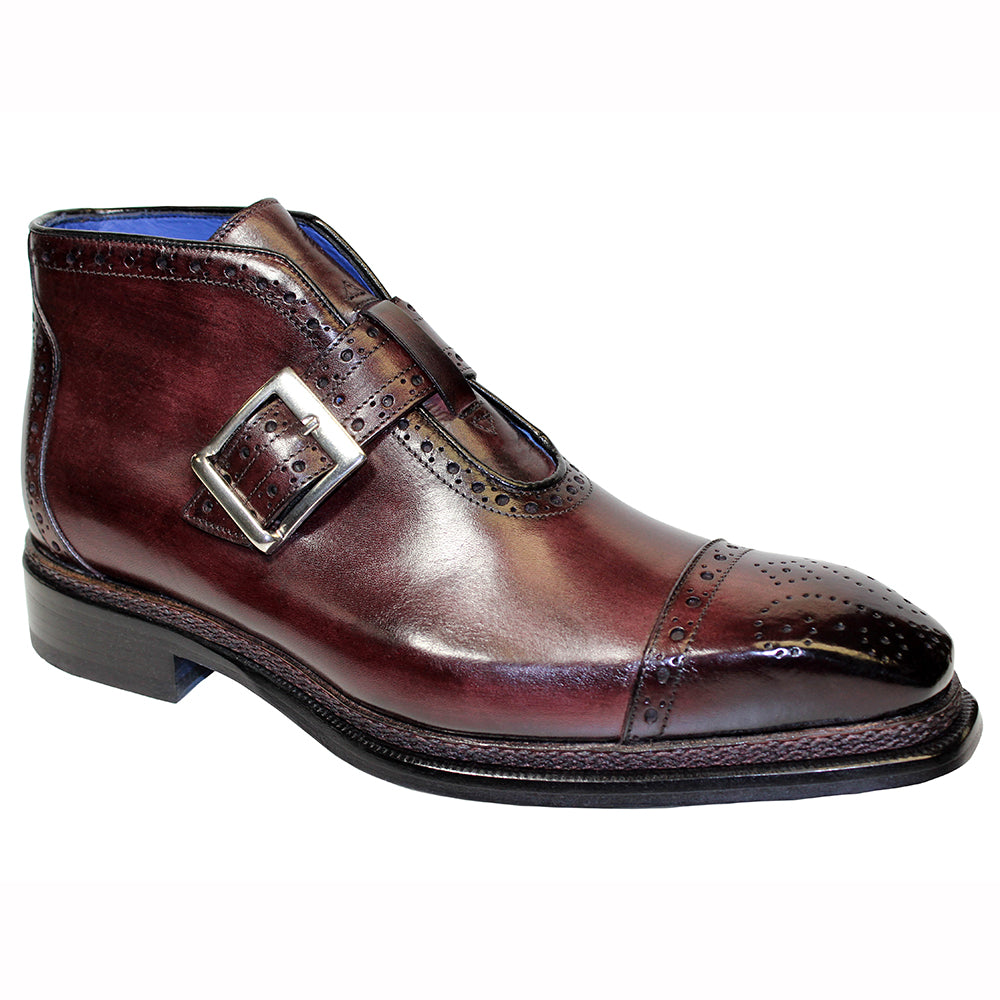 Emilio Franco Aldo Leather Boots Burgundy