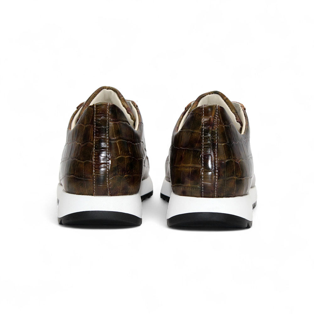 Emilio Franco Alfio Genuine Leather/Crocco Sneakers Green