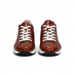 Emilio Franco Alfio Genuine Leather/Crocco Sneakers Rust