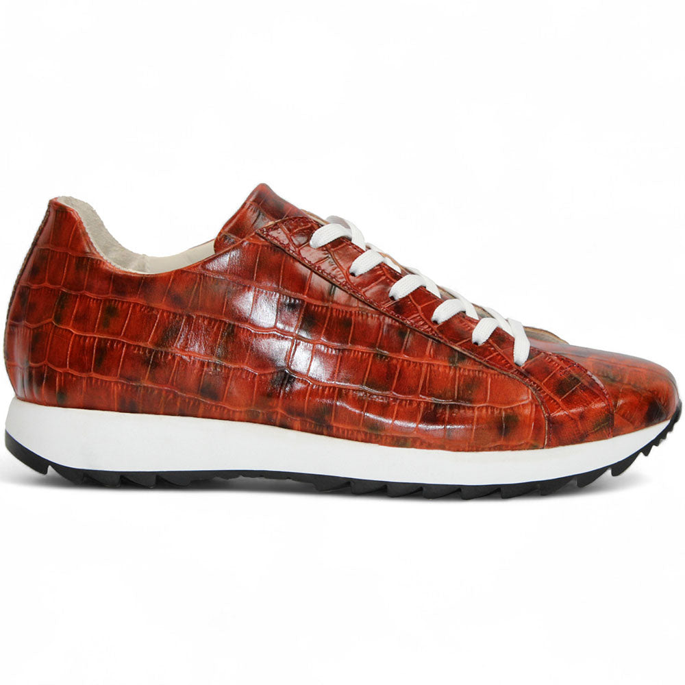 Emilio Franco Alfio Genuine Leather/Crocco Sneakers Rust