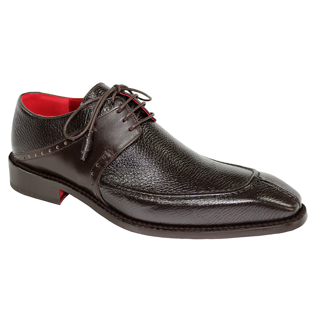 Emilio Franco Amadeo Deerskin and Calfskin Shoes Chocolate