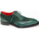 Emilio Franco Antonio Genuine Leather/ Suede Shoes Green