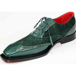Emilio Franco Antonio Genuine Leather/ Suede Shoes Green