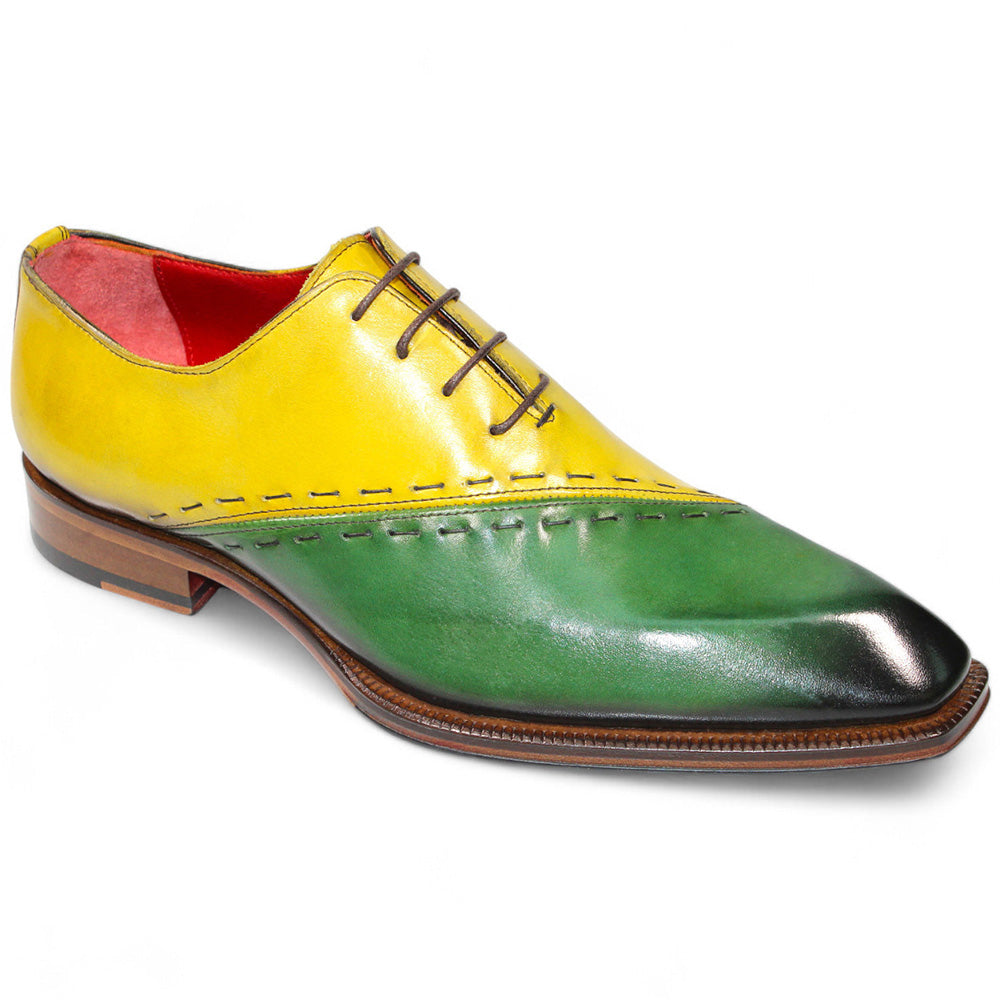 Emilio Franco Arstide Leather Shoes Green/Yellow