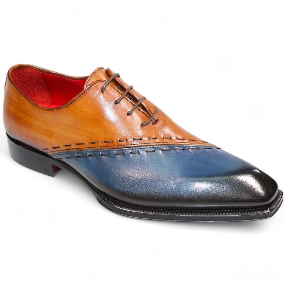 Emilio Franco Arstide Leather Shoes Navy/Cognac