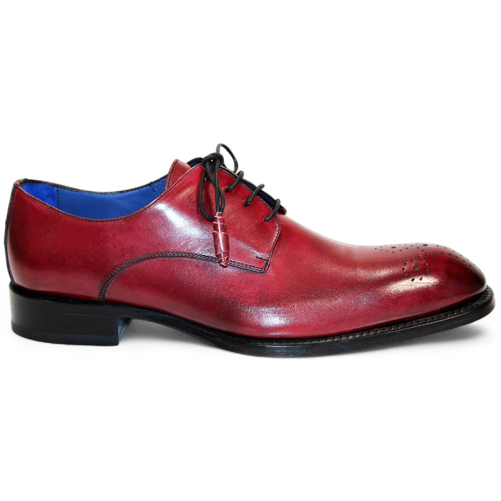Emilio Franco Artigiana Delfino Leather Shoes Antique Red