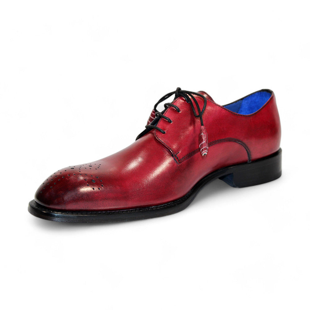 Emilio Franco Artigiana Delfino Leather Shoes Antique Red