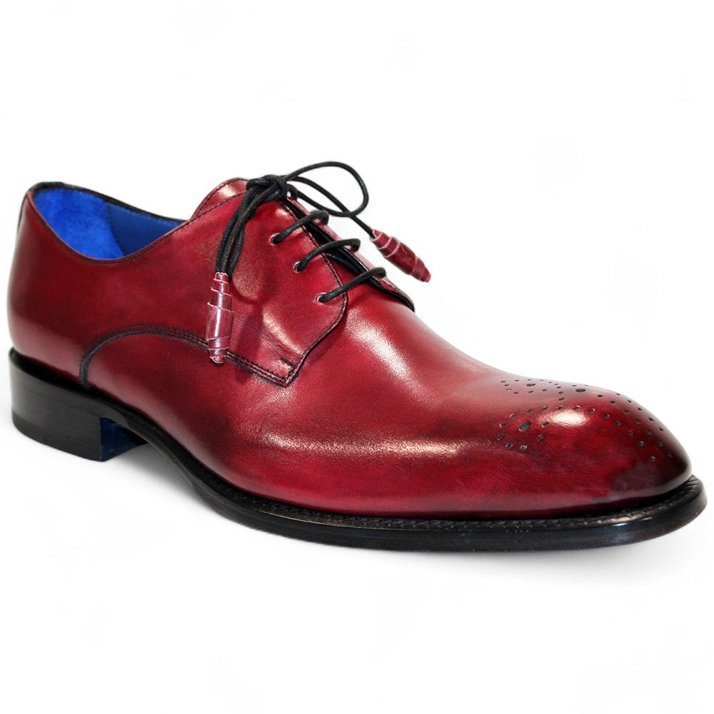 Emilio Franco Artigiana Delfino Leather Shoes Antique Red
