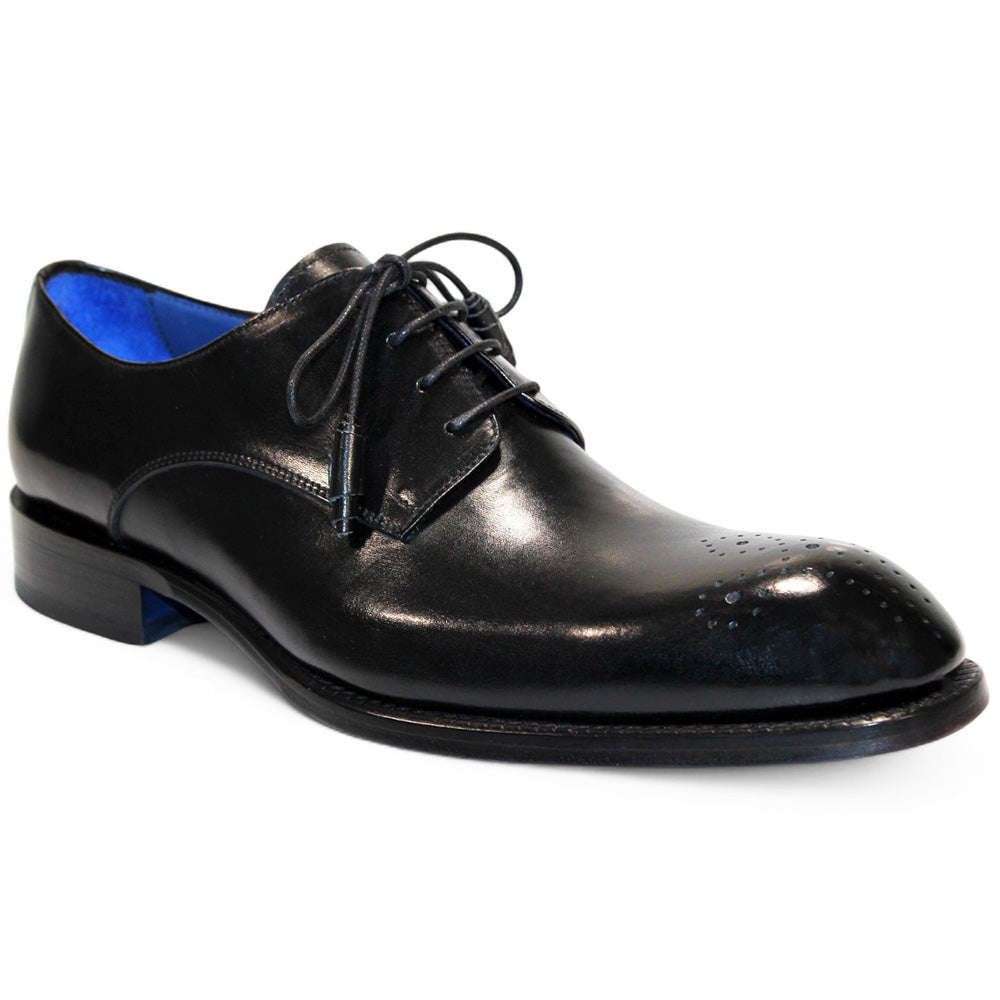 Emilio Franco Artigiana Delfino Leather Shoes Black