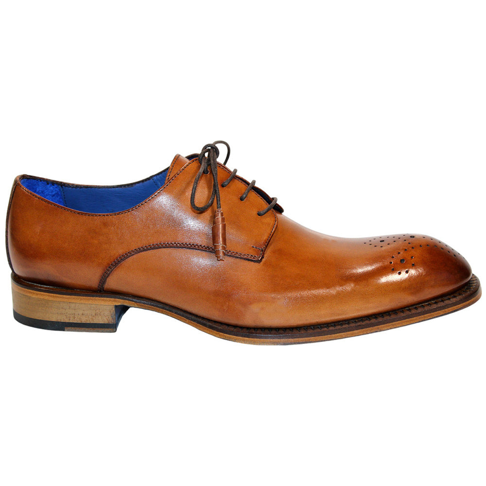 Emilio Franco Artigiana Delfino Leather Shoes Cognac