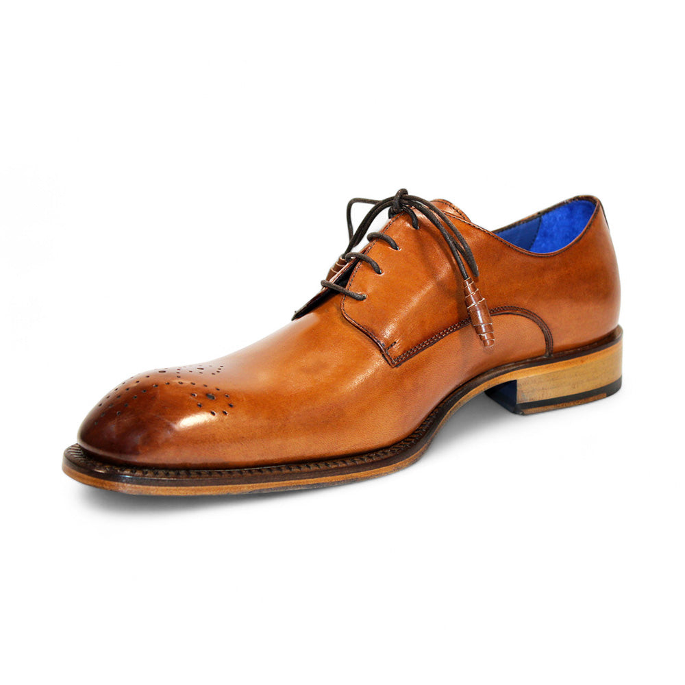 Emilio Franco Artigiana Delfino Leather Shoes Cognac