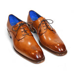 Emilio Franco Artigiana Delfino Leather Shoes Cognac
