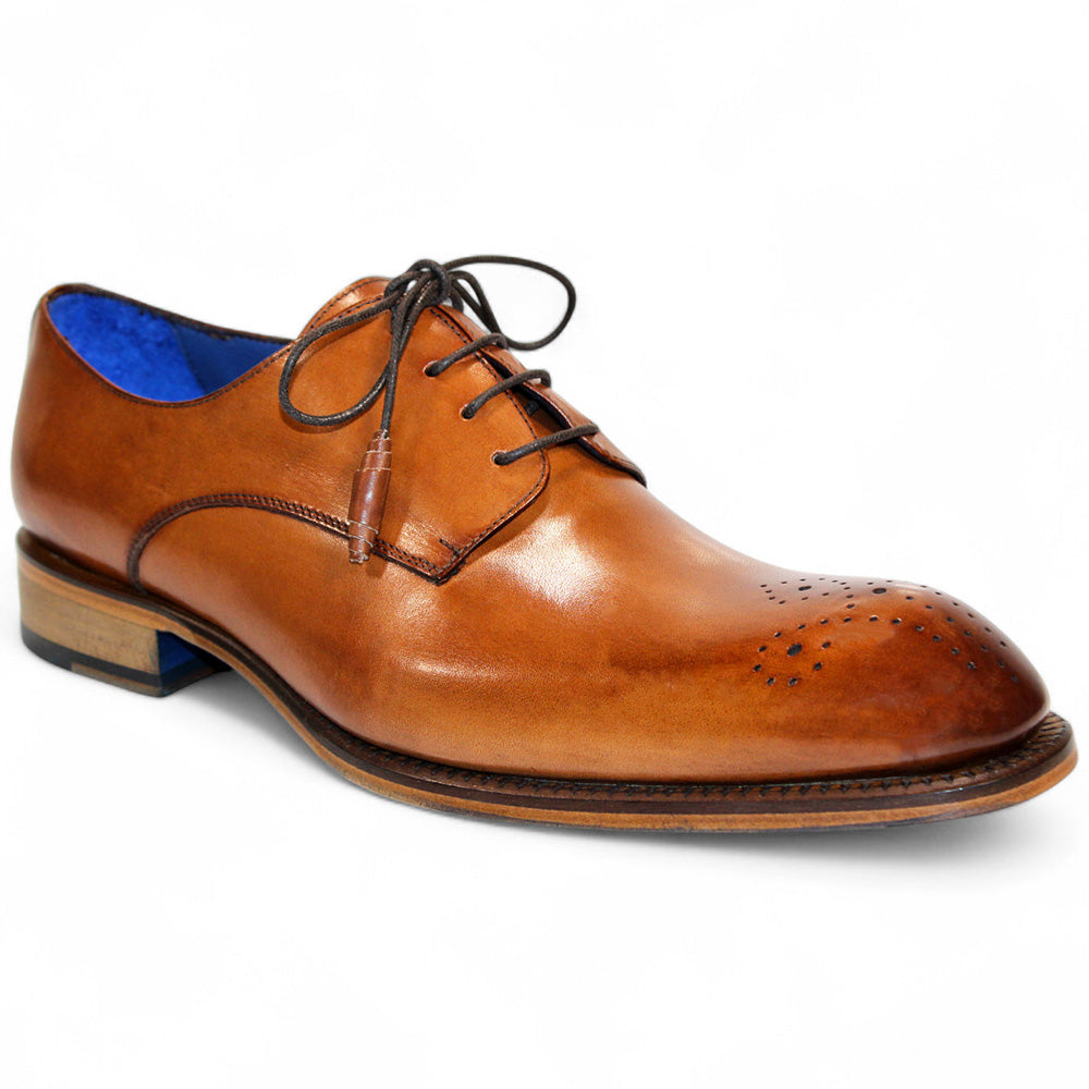Emilio Franco Artigiana Delfino Leather Shoes Cognac