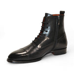 Emilio Franco Artigiana Fausto Leather/Pebble Grain Leather Shoes Black