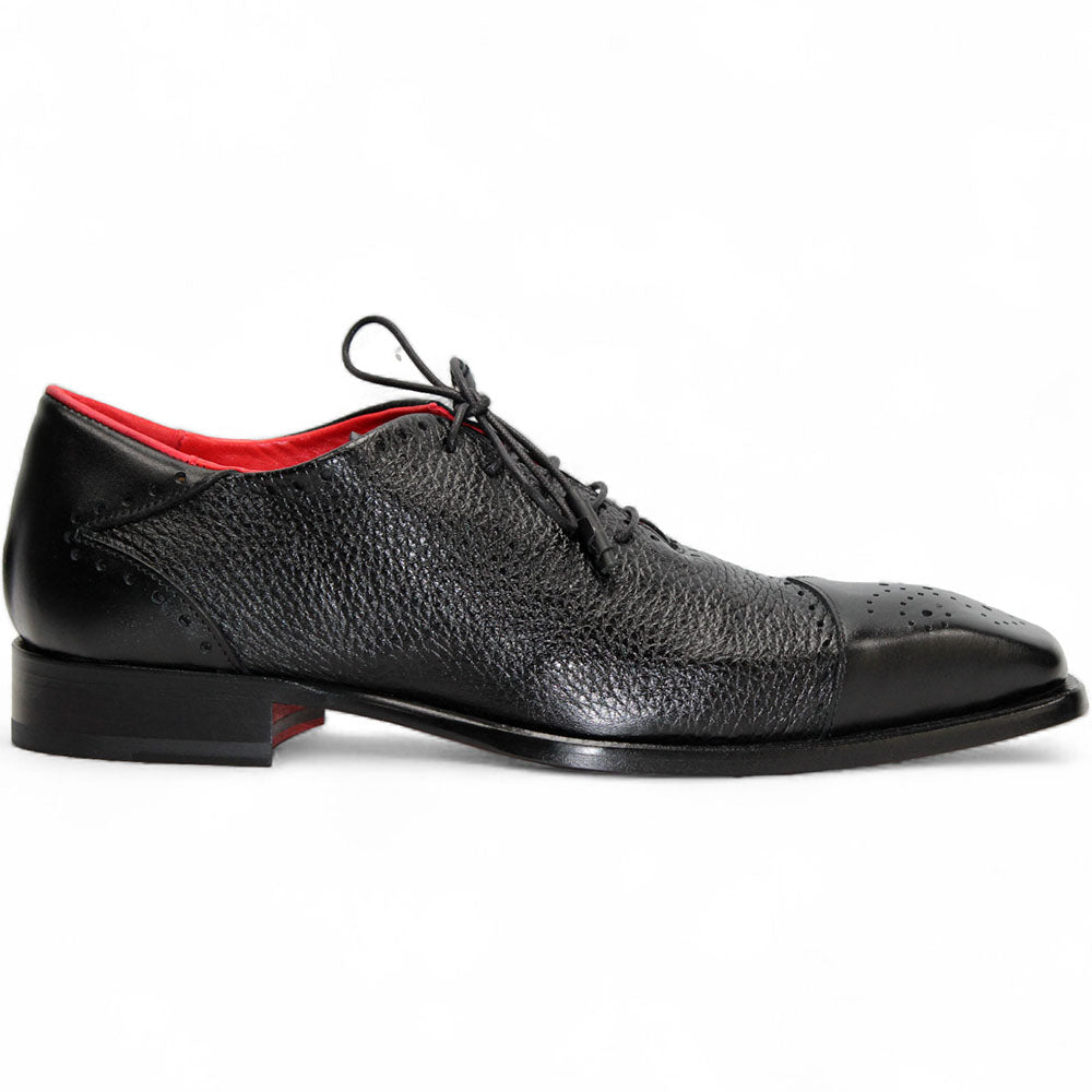 Emilio Franco Bosco Genuine Deerskin Shoes Black