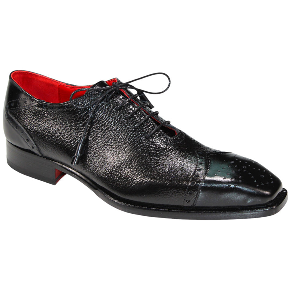 Emilio Franco Bosco Genuine Deerskin Shoes Black