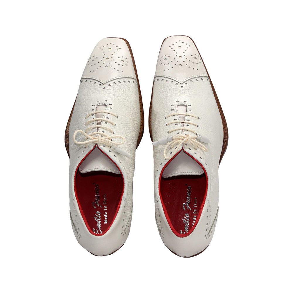 Emilio Franco Bosco Leather/Deer Skin Shoes Bone