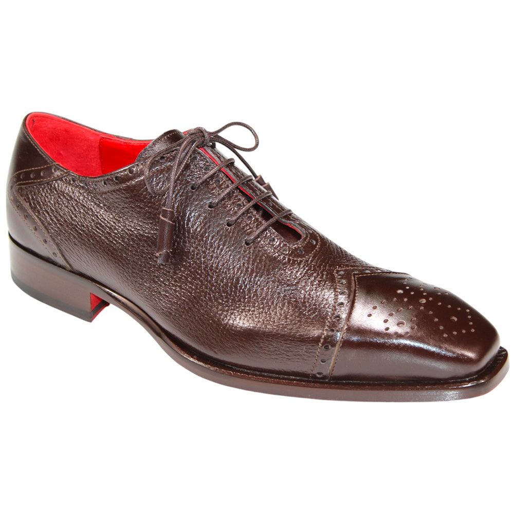 Emilio Franco Bosco Genuine Deerskin Shoes Chocolate
