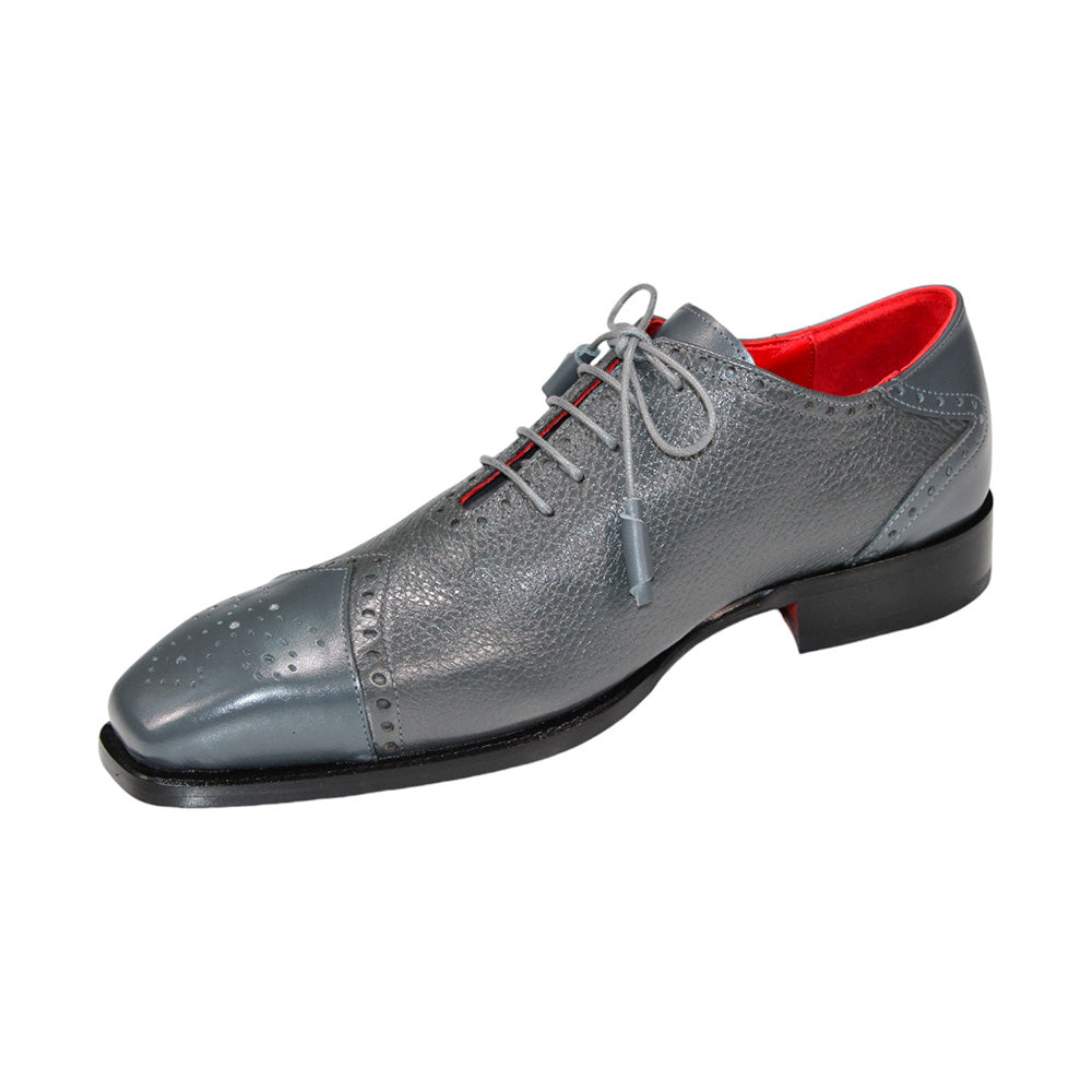 Emilio Franco Bosco Genuine Deerskin Shoes Grey