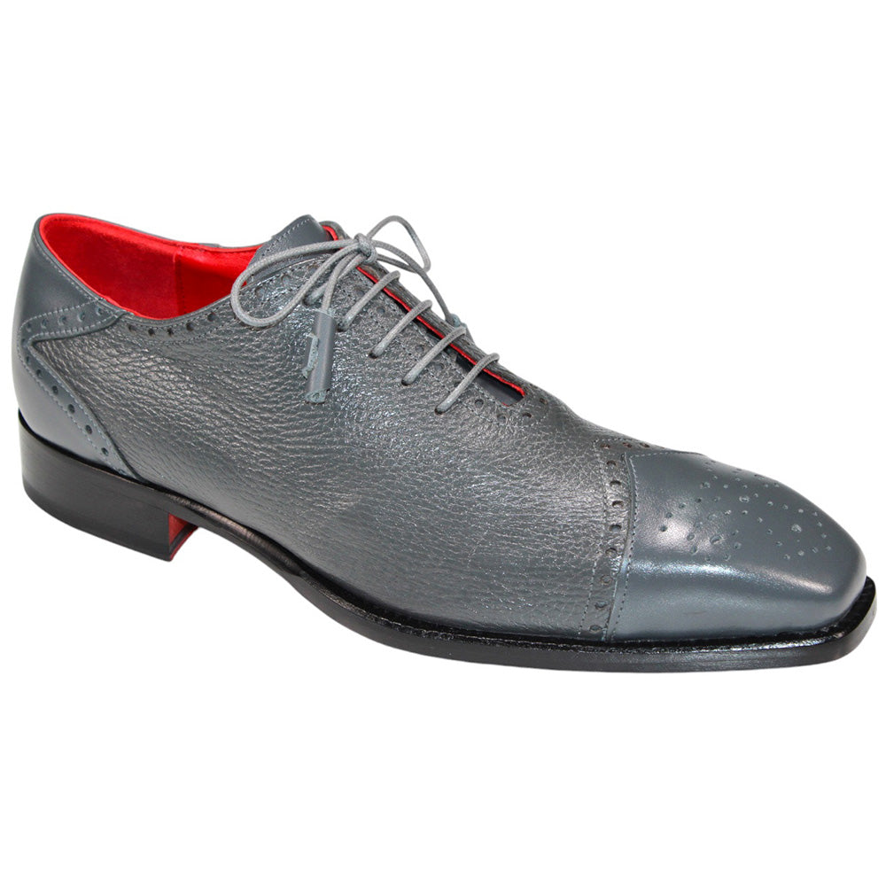 Emilio Franco Bosco Genuine Deerskin Shoes Grey