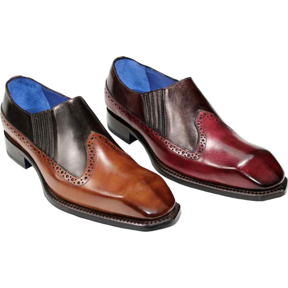 Emilio Franco Brio Genuine Leather Shoes Cognac/ Chocolate