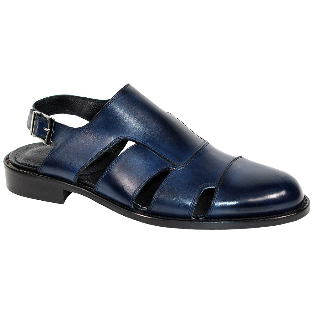 Emilio Franco Catania Calfskin Sandals Navy