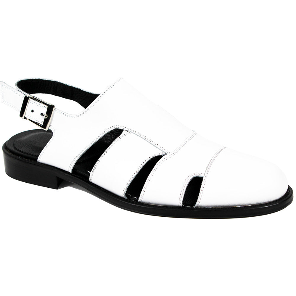 Emilio Franco Catania Calfskin Sandals White