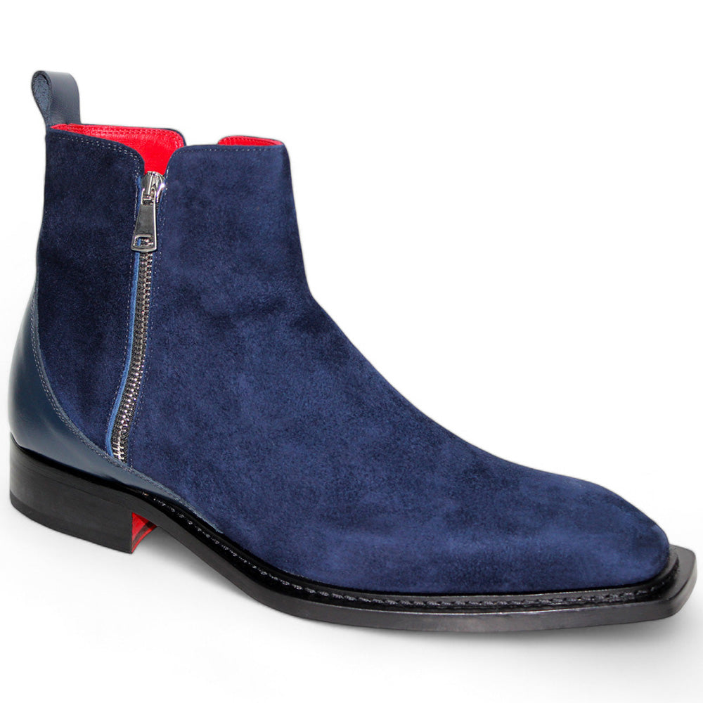 Emilio Franco Cesare Suede Boots Navy