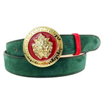 Emilio Franco Couture 204 Velvet Belt Green / Red