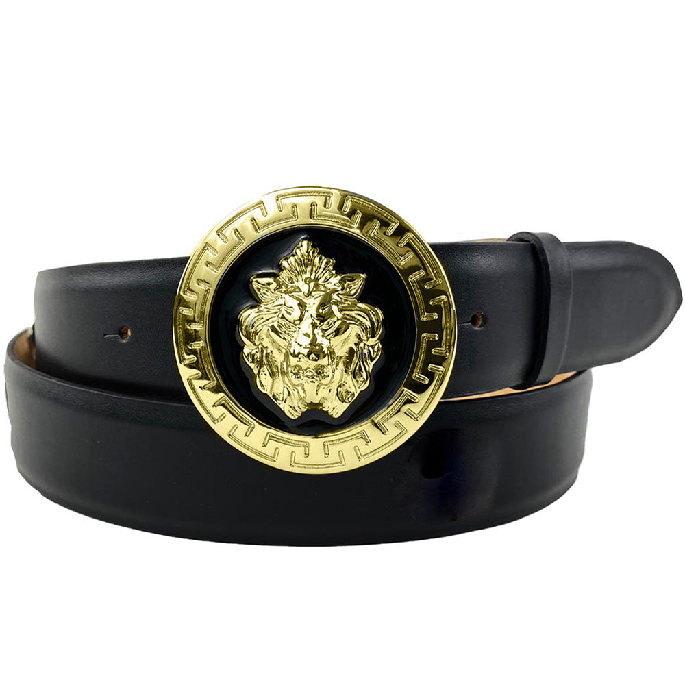 Emilio Franco Couture BL40 Calfskin Belt Black / Black-Gold
