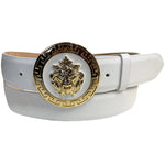Emilio Franco Couture BL40 Calfskin Belt White / Gold