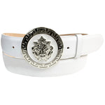 Emilio Franco Couture BL40 Calfskin Belt White / Silver