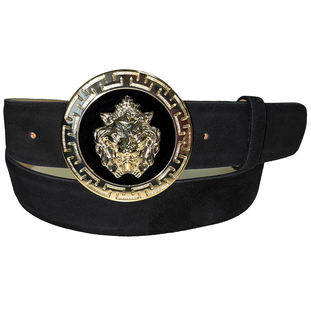 Emilio Franco Couture BL40 Suede Belt Black / Gold