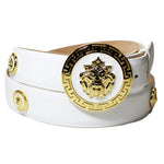 Emilio Franco Couture BM40 Calfskin Belt White / Gold