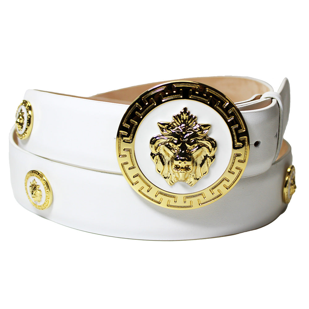 Emilio Franco Couture BM40 Calfskin Belt White / Gold