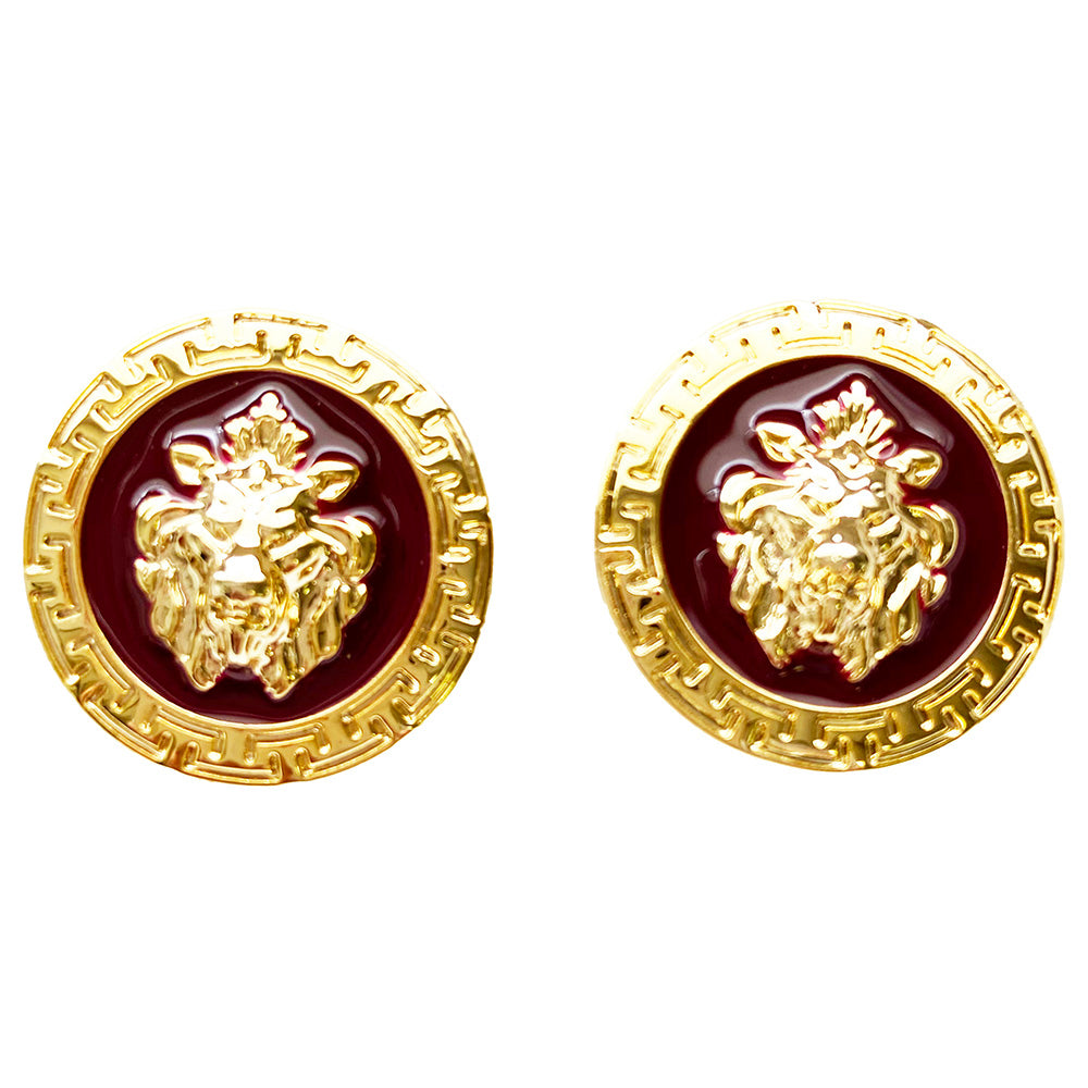 Emilio Franco Couture Cufflink Burgundy / Gold