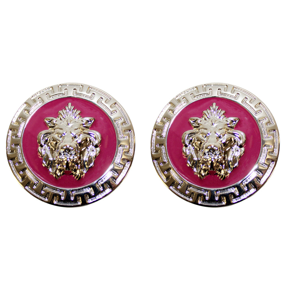 Emilio Franco Couture Cufflink Fuscia / Silver