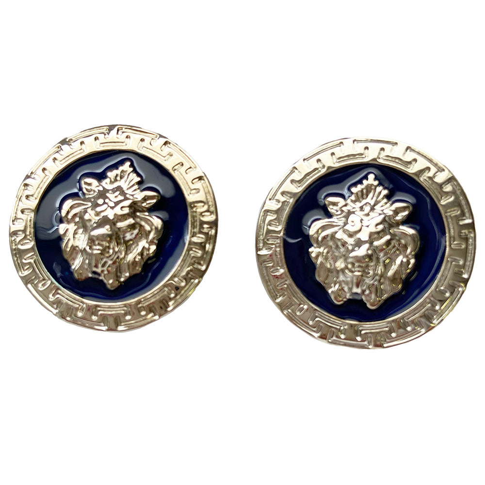 Emilio Franco Couture Cufflink Navy / Silver