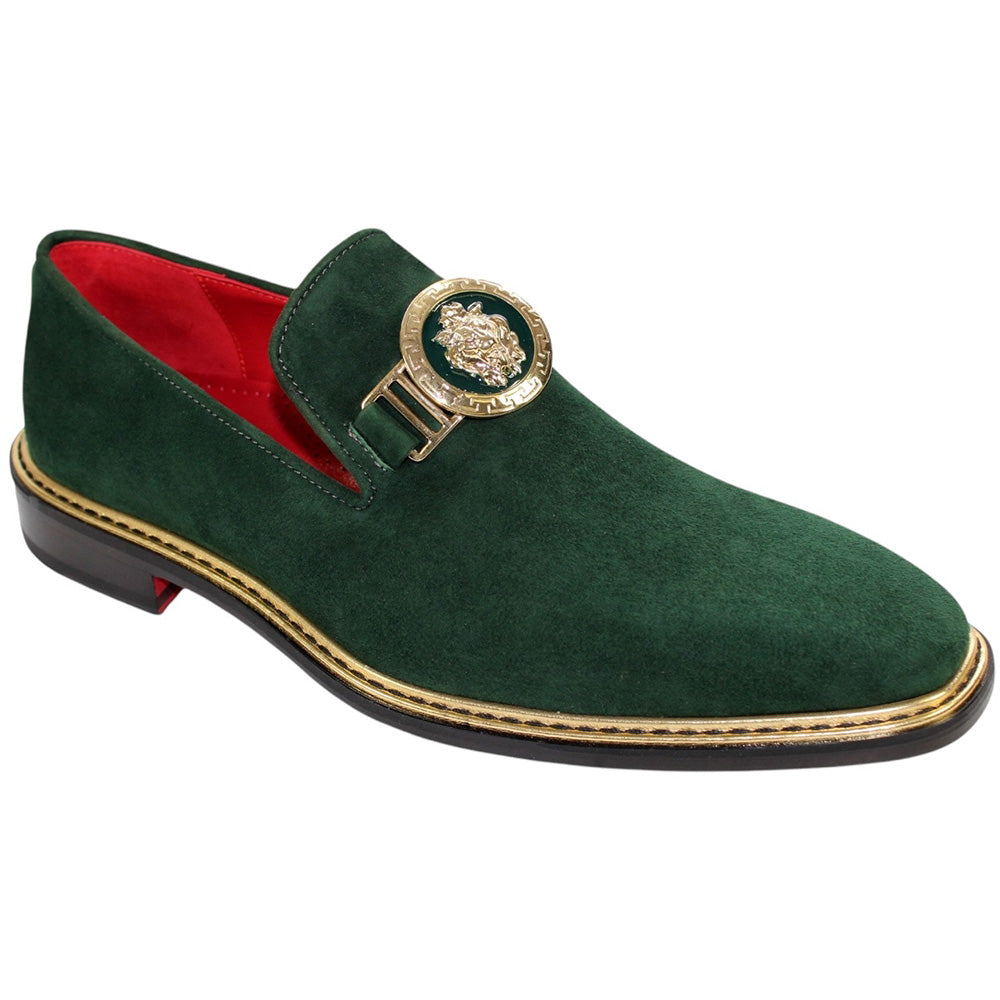 Emilio Franco Couture EF102 Suede Shoes Green