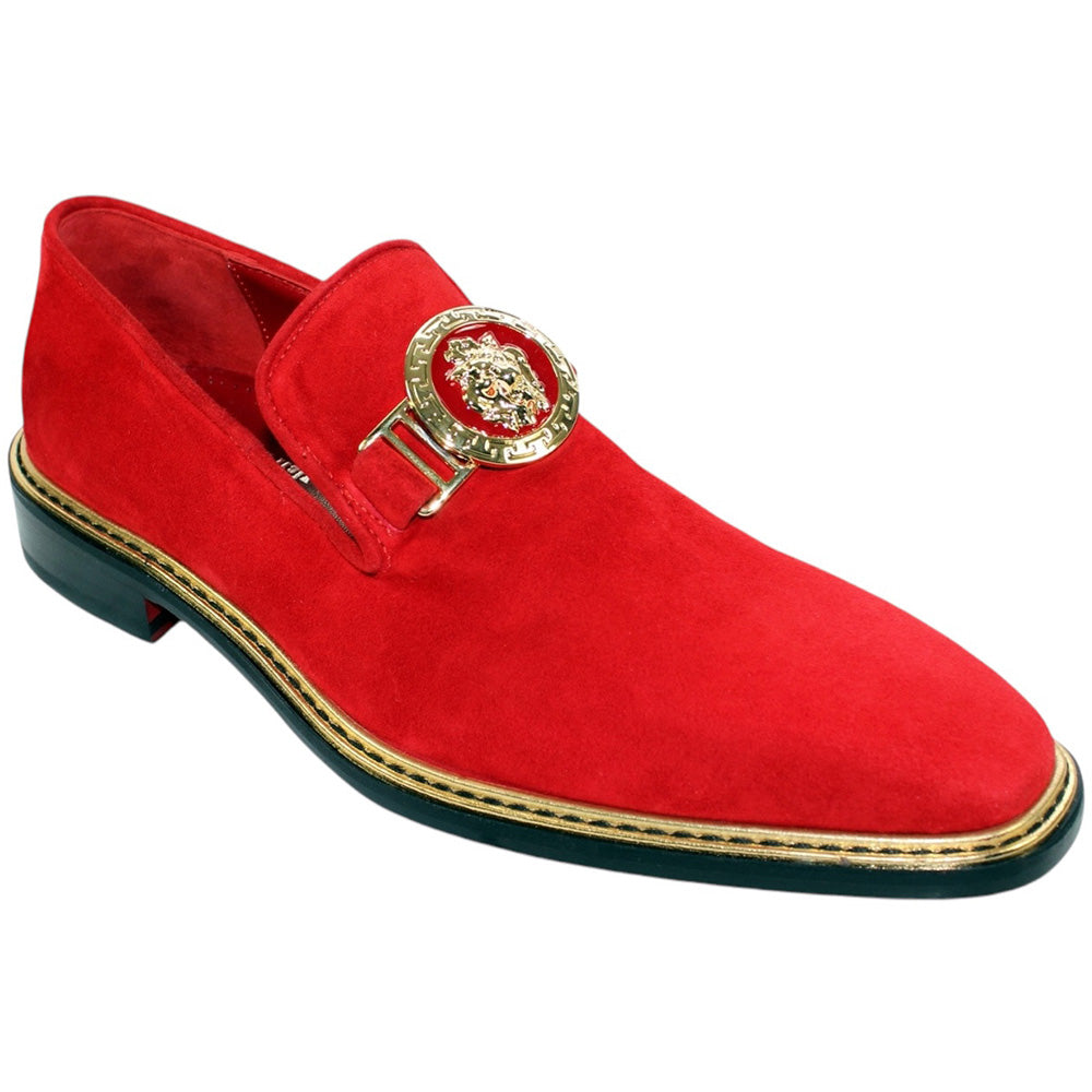 Emilio Franco Couture EF102 Suede Shoes Red