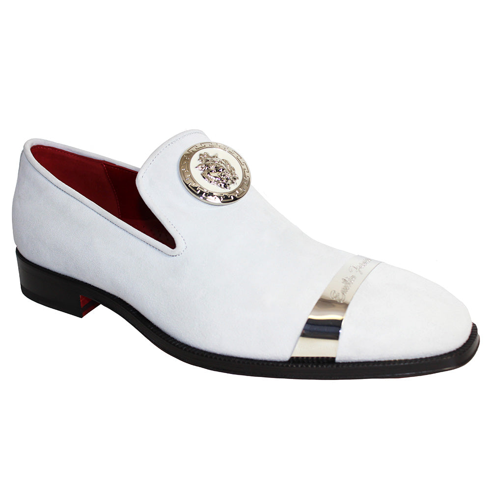 Emilio Franco Couture EF13P Suede Shoes White
