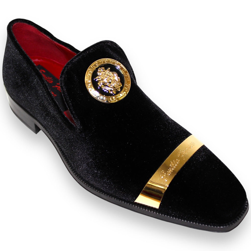 Emilio Franco Couture EF13P Velvet Shoes Black