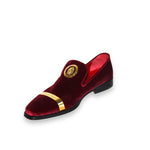 Emilio Franco Couture EF13P Velvet Shoes Burgundy