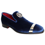 Emilio Franco Couture EF13P Velvet Shoes Navy