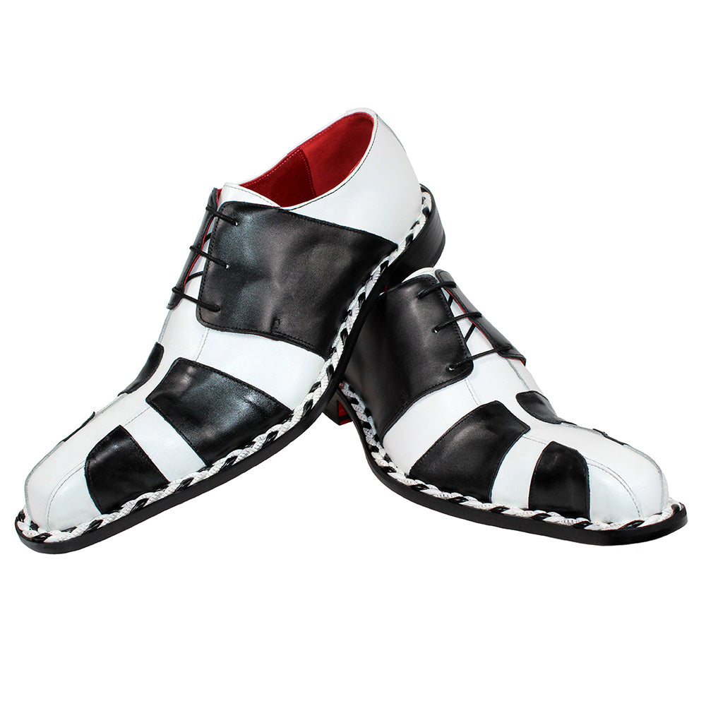 Emilio Franco Couture EF335 Calfskin Shoes Black / White